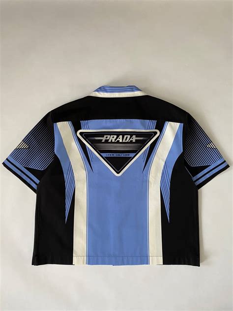 bowling shirt prada|prada bowling shirt logo.